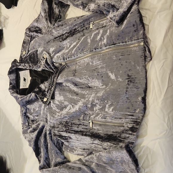 Rachel Roy crushed velvet asymmetrical jacket - Picture 1 of 4